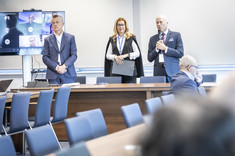 Od lewej: prof. PRz J. Strojny, prof. PRz B. Zatwarnicka-Madura, prof. J. Sęp, 