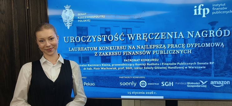 Maria Kaszuba, studentka na kierunku finanse i rachunkowość na Wydziale Zarządzania,