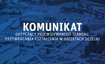 Komunikat dot. terminu przywrócenia zająć dydaktycznych